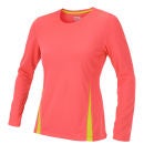 Saucony Fastr Top met Lange Mouwen voor Dames - Vizipro Koraal/Geel