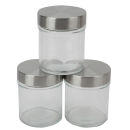 Hell's Kitchen Storage Set 3 Piece Screw Top Glass Canisters