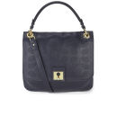 Orla Kiely Leather Ivy Bag - Navy