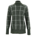 Wood Wood Women's Crissie Checked Knit Jumper - Army Check