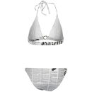 John Galliano Women's Newspaper Print High Leg Bikini - White