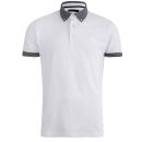 French Connection Men's Black Caravan Peached Plain Polo - White