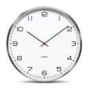 LEFF Amsterdam One 55cm Wall Clock - Stainless Steel White Arabic