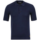 Boxfresh Men's Gasha Short Sleeve 12 Gauge Summer Polo -navy