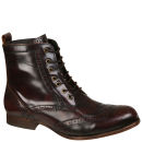 H Shoes by Hudson Women's Sherwin Lace Up Ankle Boots - Bordo