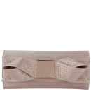 Ted Baker Women's Bowsie Satin Bow Clutch - Nude Pink