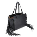 By Malene Birger Women's Braciona Leather Fringe Tote Bag - Black