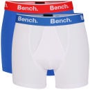 Bench Men's 2-Pack Boxers - White/Blue