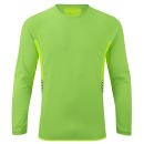 RonHill Men's Vizion Long Sleeve Crew Neck Running Top - Fluorescent Green/Fluorescent Yellow