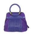 Ri2k Ivy Suede and Leather Pleat Front Grab Bag