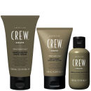 American Crew Shave Away Trio - Lubricating Shave Oil, Post-Shave Cooling Lotion and Moisturising Shave Cream