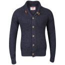 Tokyo Laundry Men's Road Knitted Cardigan - Dark Denim Marl