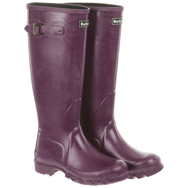 Barbour Women's Town and Country Wellington Boots Purple Clothing