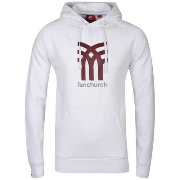 Fenchurch Men s Sweatshirt Icon Hoody White Wine Paloma Grey