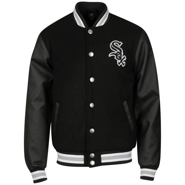 Majestic Men's Chicago White Sox Fastball Letterman Jacket - Black ...