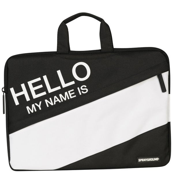 Sprayground Hello My Name is 13 Inch Laptop Case Black Mens