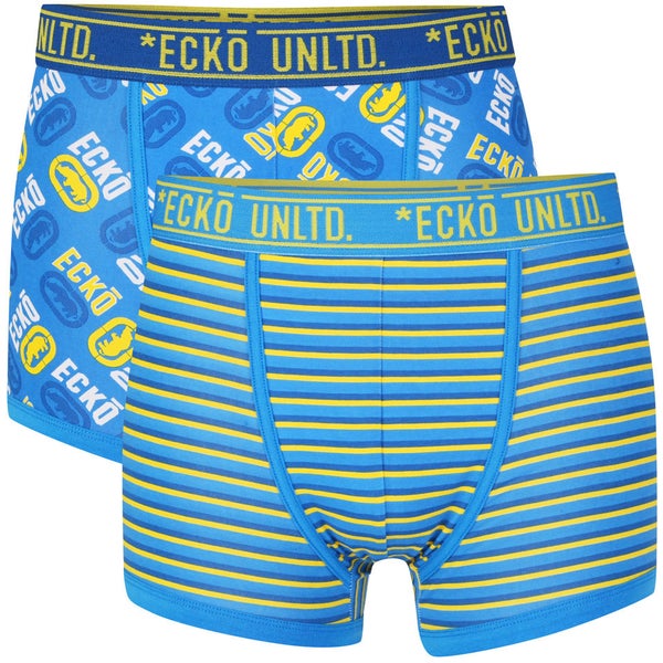 Ecko Men s 2 Pack Boxers Stripes Blue TheHut