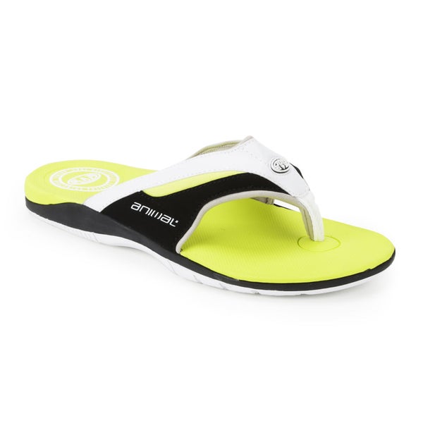 Animal Men s Fader Premium Flip Flops Sulphur Mens Footwear