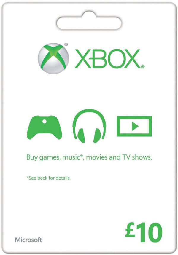 Xbox Gift Card - £10 Games Accessories - Zavvi UK