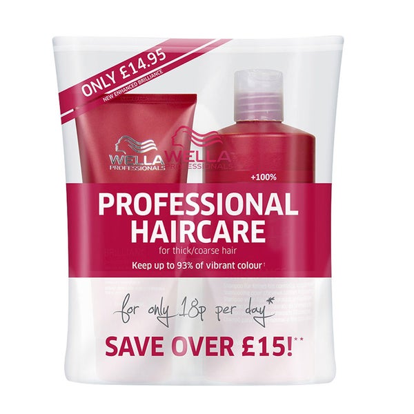 Wella Professionals Brilliance Thick/Coarse Hair Shampoo 500ml and