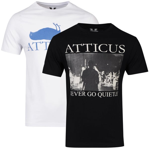 Atticus Men's 2-Pack Stage & OG T-Shirts - Black/White Mens Clothing -  Zavvi UK