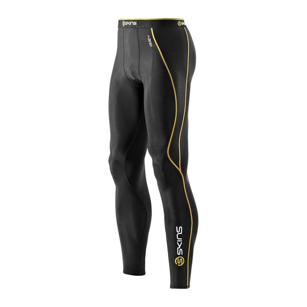 Skins A200 Active Compression Long Tights - Black/Yellow
