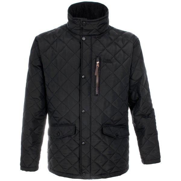 Trespass mens argyle quilted jacket olive top