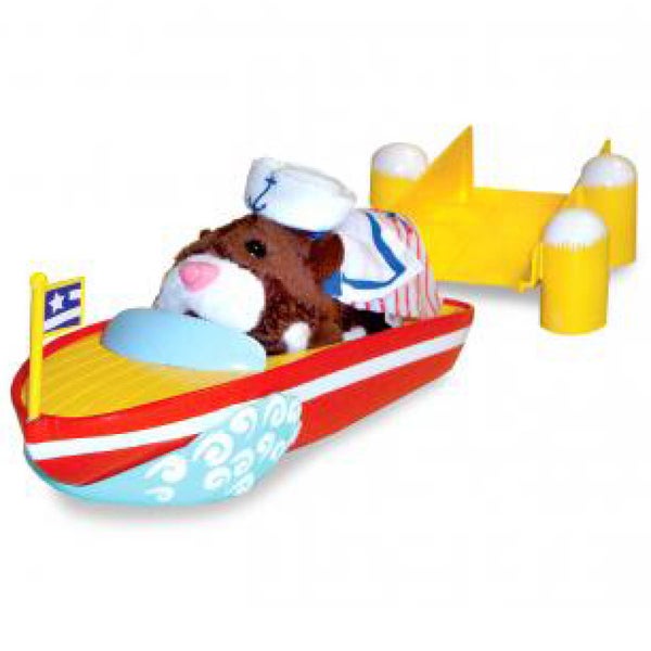 Zhu Zhu Pet Hamster Speed Boat And Dock - IWOOT UK