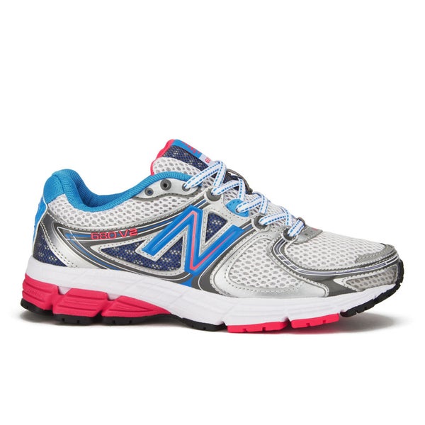 New Balance Women s Fitness 680v2 Trainers White Blue Sports Leisure Zavvi US