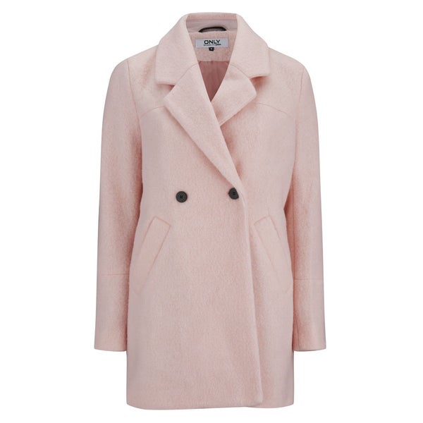 ONLY Women's Katu Wool Coat - Light Pink | TheHut.com