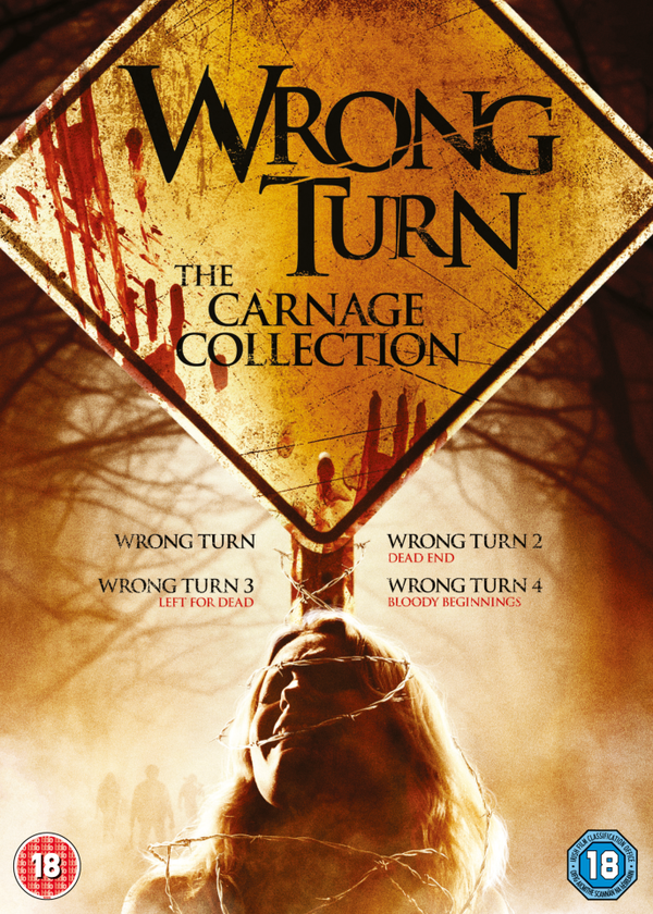 Horror Movie Wrong Turn Ka Dusra Part Wrong Turn 1-4 DVD Zavvi UK