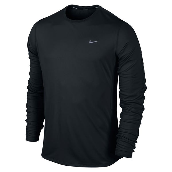 Nike Men's Racer Long Sleeve Running Top Black