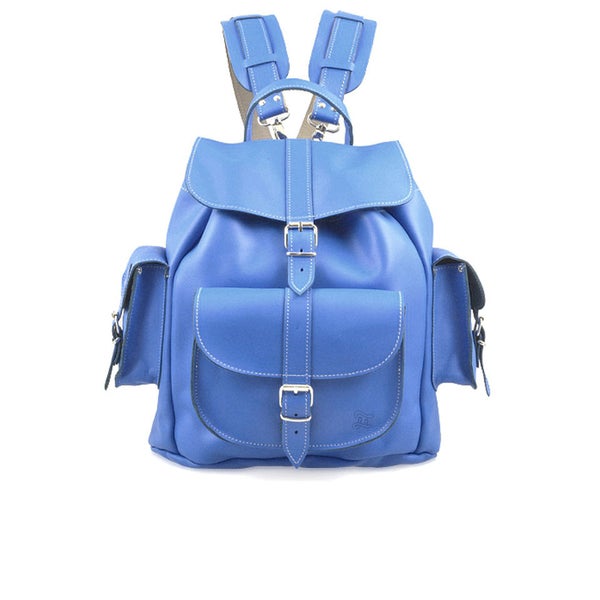 Grafea Hari Medium Leather Rucksack Smurf Blue Buy Online