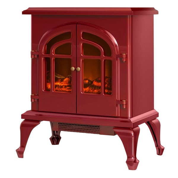 Warmlite 2000W Log Effect Stove Fire Red IWOOT UK
