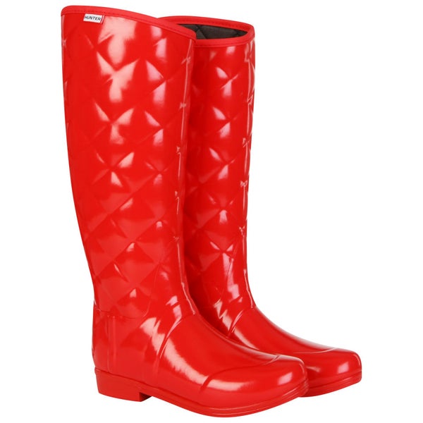 Hunter Women s Regent Savoy Wellies Pillar Box Red Clothing
