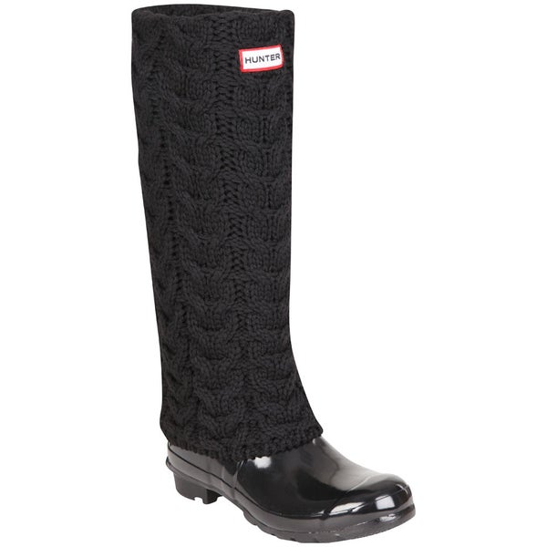 Hunter Women s Grizzly Long Cuff Welly Socks Black Clothing
