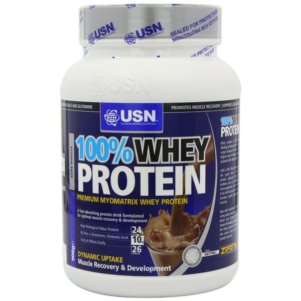 USN Whey Protein Chocolate, Tub, 908g Buy Online Mankind