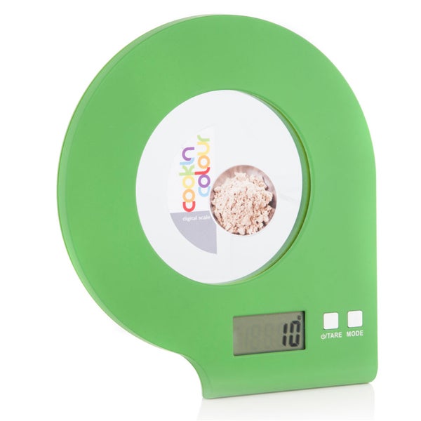 Cook In Colour 5kg Digital Glass Kitchen Scales Green IWOOT UK