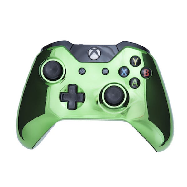 Xbox One Wireless Custom Controller - Chrome Green Games Accessories ...