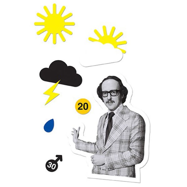 Retro Weather Fridge Magnets Traditional Gifts - Zavvi US