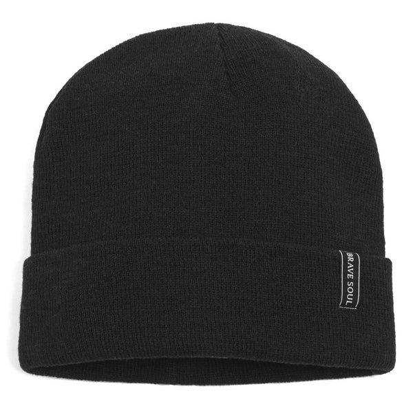 Brave Soul Men's Beanie Hat Jet Black Clothing Zavvi US