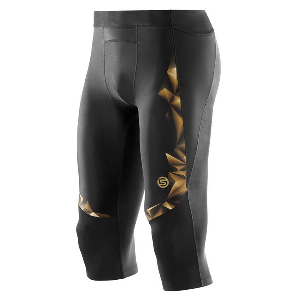 Skins A400 Womens Compression 3/4 Tights (Black/Gold)