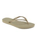 Havaianass Women's Slim Flip Flops - Sand Grey/Light Golden