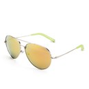 Matthew Williamson Women's Gold Mirror Lens Aviator Sunglasses - Neon Yellow