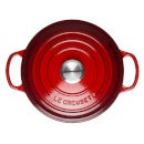Le Creuset Signature Cast Iron Round Casserole Dish - 28cm - Cerise