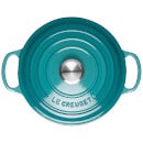 Le Creuset Signature Cast Iron Round Casserole Dish - 20cm - Teal