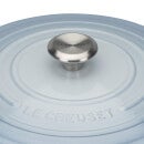 Le Creuset Signature Cast Iron Round Casserole Dish - 20cm - Coastal Blue