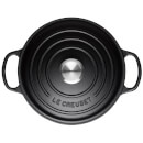 Le Creuset Signature Cast Iron Round Casserole Dish - 20cm - Satin Black