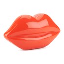 Lulu Guinness Women's Lips Perspex Clutch Bag - Burnt Orange
