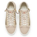 HUGO Women's Nycolette-L Leather Hi-Top Trainers - Light Beige